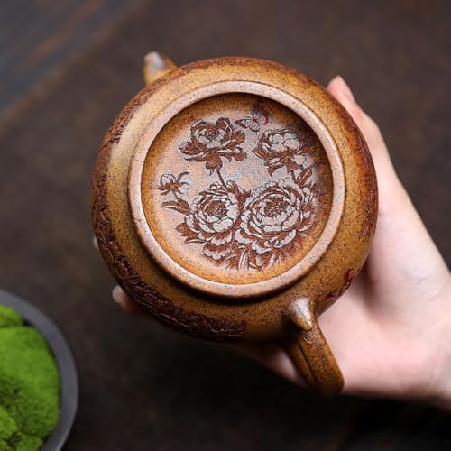 Tea Kettle Hand-carved Purple Clay Pan Pot Chinese Tea Ceremony Supplies Kettle Coffee Pot Teapot Ceramic Tea Infuser - Image 7