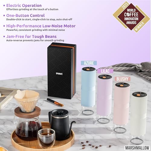 Portable Electric Coffee Grinder, Rechargeable Handheld Grinder with Stainless Steel Conical Burr, Adjustable Grind Settings, for Espresso, Moka, Pour Over, French Press, Cold Brew, Marshmallow - Image 3