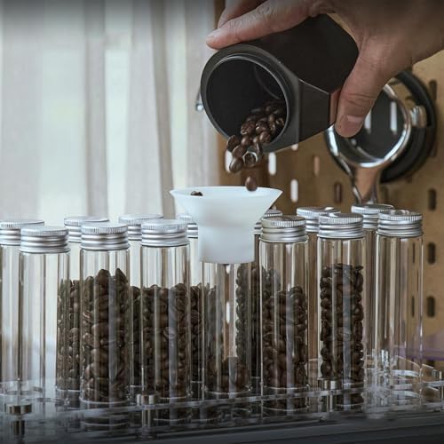 Single Dose Coffee Bean Storage Tubes, Espresso Bean Cellars ,with Stand/1-Way Exhaust Valve, Capacity 20-22g,for Home,shop (Black ) - Image 5
