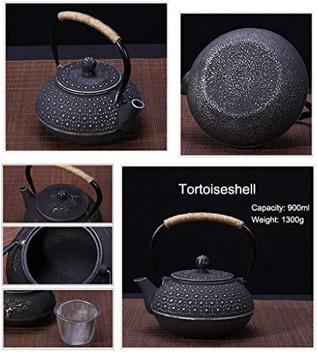 Japanese Tetsubin Tea Kettle Cast Iron Teapot with Stainless Steel Infuser - Image 7