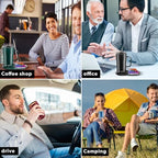 Smart Self Heating Coffee Mug 18 Oz Temperature Control Heated Coffee Mug App Controlled Warmer Mug 5-10 Hour LED Display Keep Coffee Hot All Day Fast Wireless Charger Base Dull Black - Image 6