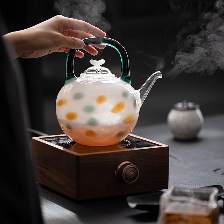 Tea Pot Handmade Heat-resistant Glass Teapot Household Teapot Teapot Kettle Electric Ceramic Stove Set Teapot for Infuser(A) - Image 6