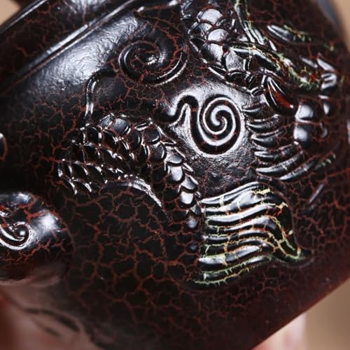 Tea Kettle Retro Exquisite Teapot Home Tea Room Red Sand Antique Dragon Palace Lantern Tea Ceramic Tea Infuser - Image 4