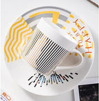 Butterfly Mirror Cup and Saucer Creative Luxury Art Mirage Inverted Image Cup Golden Inlay Porcelain Teacup Saucer for Cappuccino,milks,espresso,tea,coffee|Cute Pretty Gifts - Image 4