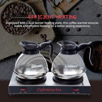 Commercial Coffee Warmer Dual Decanter Warmer Plate, Stainless Steel Portable Warmer for Standard Glass Decanter, Suitable for Cafe, Break Room, Buffet, Event and Commercial Use - Image 3