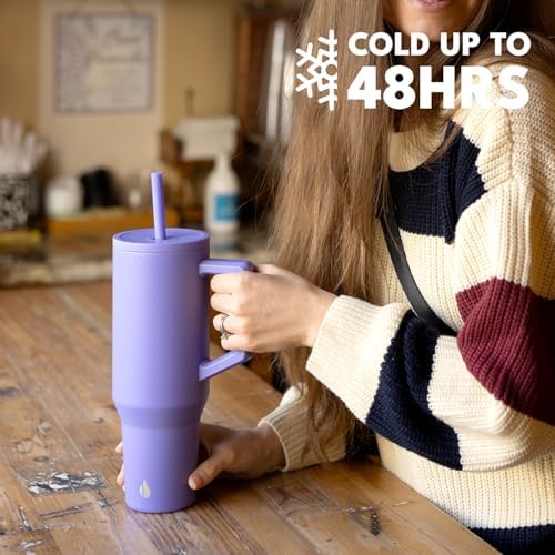 Elemental Spill Proof 40oz Insulated Tumbler with Handle & Straw Travel Mug - Image 4