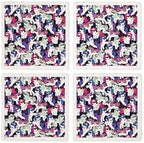 CafePress My Little Pony Retro Sunglasses Tumbled Stone - Set of 4 Coasters Set of 4 w/holder - Image 4