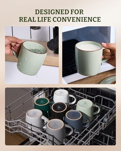 famiware Mercury Coffee Mugs 13 oz, Coffee Mugs Set of 4 with Handle - Image 6