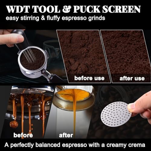 Espresso Accessories Kit 54mm, Espresso Tamper, WDT Tool, Espresso Tamper Mat, Espresso Dosing Funnel, Puck Screen, Espresso Tools for 54mm Coffee Machine Accessories - Image 5
