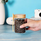 Glass Jar with Screw Lid and Spoon, 6 Pack16 OZ Tea Containers for Loose Leaf Tea, Salt and Sugar Containers for Countertop, Yogurt Jars for Overnight Oatmeal - Image 6