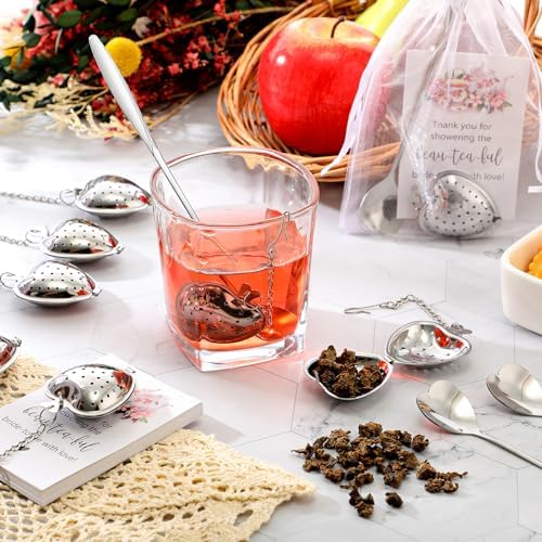 Qinyoung 50 Sets Bridal Shower Tea Party Favors for Guests, Silver - Image 5