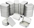 Hotop 40 Pack Metal Rectangular Empty Hinged Tins 3.75 x 2.45 x 0.8 Inch Box Containers with Lids Mini Portable Box Small Storage Kit, Home Organizer (Silver) by HOTOP