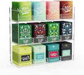 Acrylic Tea Bag Organizer, 3 Layers Tea Bag Holder for Tea Packets, Wall Mount Display Tea Caddy for Countertop or Cabinet, 12 Slots, Clear Acrylic by LaumffonOfficial