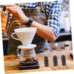 Cabilock Coffee Bean Storage Tubes with Wooden Stand, Glass Set - Image 4