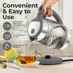 Zulay Kitchen Fast Boiling Electric Water Kettle - 1.7L, 1500W, Auto Shut-Off for Overboil & Boil Dry Protection, Cool-Touch Handle, 360° Base - Rapid Teapot Boiler For Coffee & Tea - Gray - Image 3