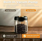 Vacuum Sealed Glass Storage Jar, 33.8oz Airtight Canister for Coffee Beans, Tea, Nuts, High Borosilicate Container - Image 5