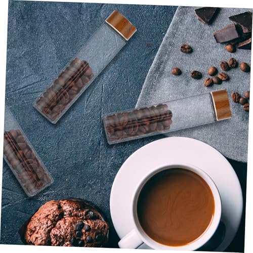 Single Portion Coffee Bean Storage Tubes with Wood Stand Glass - Image 6