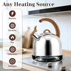 Harriet Whistling Tea Kettle, 3.1QT Food-Grade Steel Stovetop Teapot - Image 5