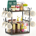 EsLuker.ly Coffee Station Bar Organizer Mug Holder Stand Countertop by EsLukerly
