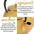 Japanese Tetsubin Cast Iron Teapot Tea Kettle pot with Strainer for Stovetop Safe Tea Kettle for Boiling Hot Water Tea, Mothers Day Gifts from Daughter,300ML - Image 3