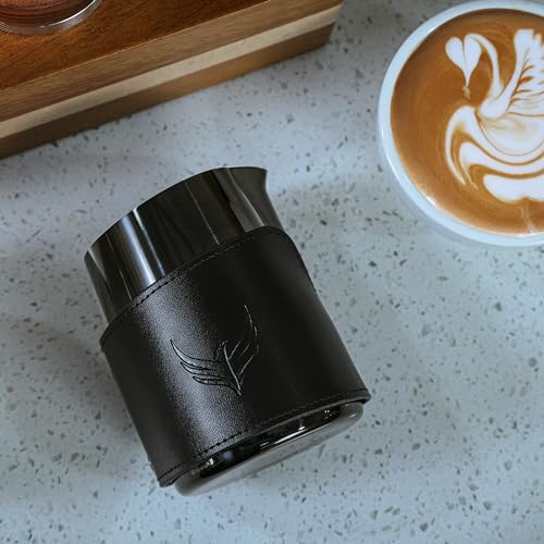 Espresso Bar Accessories Kit - Includes Ceramic Dosing Cup, WDT Tool, Portafilter Holder, Milk Frothing Pitcher, Coffee Bean Cellar - Image 5