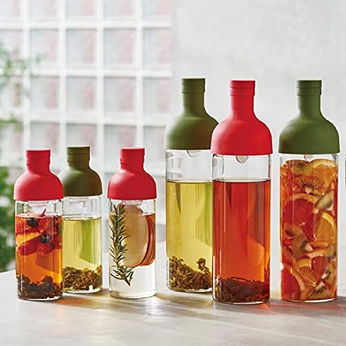 Hario Cold Brew Tea Wine Bottle, 750ml, Olive Green - Image 4