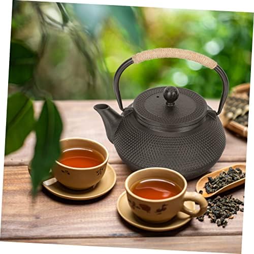 Hemobllo 2pcs Practical Cast Iron Teapot Style Iron Tea Pot Heat Insulation Easy to Clean Home Use - Image 7