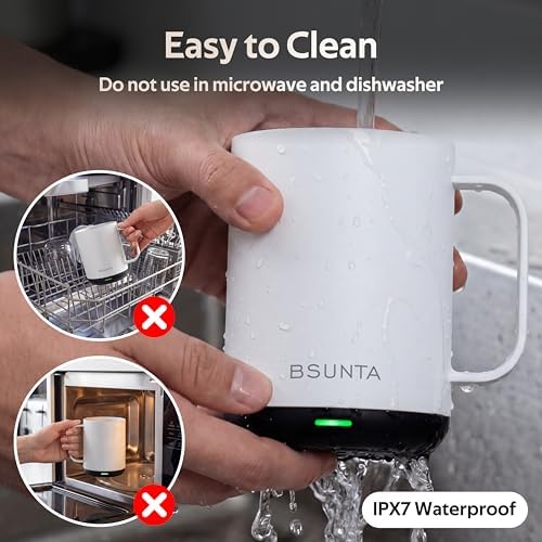 BSUNTA 16oz Self Heating Coffee Mug, Rechargeable Electric Heated Mug - Image 6