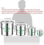 304 stainless steel food storage containers with lids lock clips airtight container large airtight for rice flour sugar grain coffee bean storage containers Kitchen jar (5.55gal/21L) - Image 6
