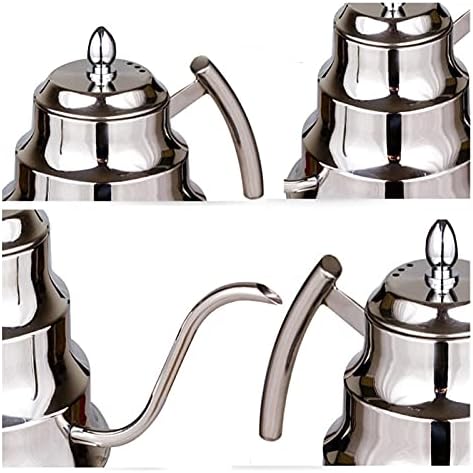 Coffee Machine 1.2L Stainless Steel Gooseneck Coffee Maker Pour Coffee Maker With Filter Hand Drip Coffee Maker Tea Percolator Teapot French Press Stainless Steel With Strainer Slim Mouth Teapot coffe - Image 5