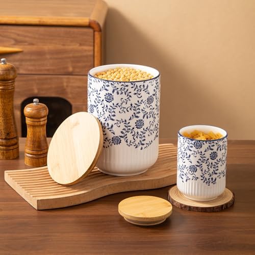 2 Pcs 74/18 oz Ceramic Canisters Sets for Kitchen - Image 3