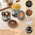 Stainless Steel Coffee Storage Containers with Airtight Lid, Forest Owl Butterfly Flower 30oz Food Storage Container Kitchen Canister for Tea, Coffee Beans, Ground, Sugar Storage - Image 5
