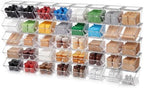 Yerliker 40 Pcs Stackable Storage Bins with Lids Organizer, Clear by Yerliker