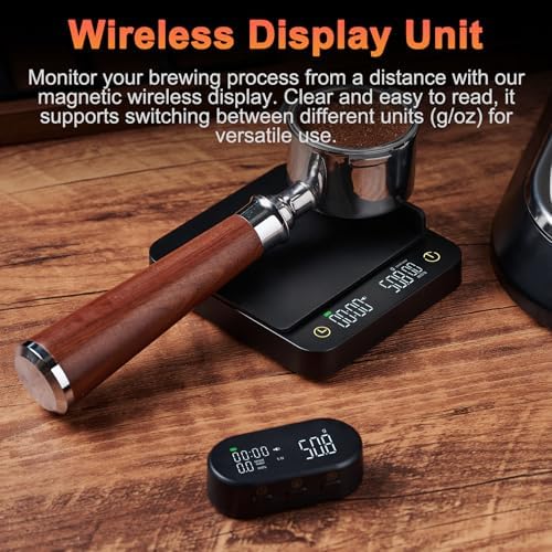 Asixxsix Coffee Scale with Timer, Separate Magnetic Display Espresso Scale, 3kg / 0.1g Accurate Scale Type C Rechargeable, Portable Digital Kitchen (With Wireless Display Screen) - Image 2