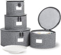 storageLAB 4-Piece China Plate Storage Set | Hard Shell Dividers | Gray by storageLAB