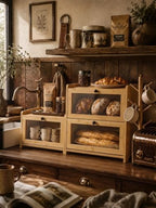 Bread Box for Kitchen Countertop Large Capacity with Top Storage Shelf - Image 2