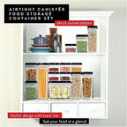 DWËLLZA KITCHEN Airtight Food Storage Containers with Lids - 5 Piece Set - Kitchen Accessories Food Containers - Pantry Organization and Storage - Clear Plastic BPA-Free - Keeps Food Fresh & Dry - Image 2