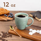 GBhome Ceramic Coffee Mugs Set of 4, 12oz Stoneware Coffee Mugs Set For Dad Mom Women MEN, Light Weight Coffee Cups for Latte/Tea/Beer/Hot Cocoa, Dishwasher & Microwave Safe - Image 2