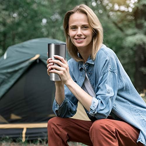 HASLE OUTFITTERS 30oz Stainless Steel Tumbler, Double Wall Vacuum Insulated Travel Mug Tumbler, Durable Insulated Coffee Mug, Gift Box Set (Silver, 8) - Image 6