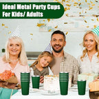 Mimorou 20 Pack 16 oz Stainless Steel Cups Metal Cup, Dark Green - Image 6