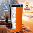 20 oz Tumbler Bulk Stainless Steel Tumblers with Lids and Straws Orange - Image 4