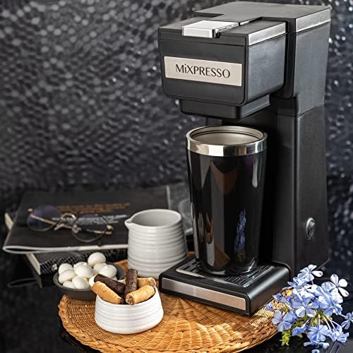 Mixpresso Coffee Maker Single Serve For Ground Coffee & Compatible With K Cup Pods, With 14oz Travel Mug & Reusable Filter For Home, Office & Camping. - Image 5