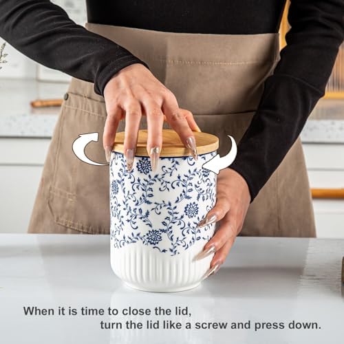 2 Pcs 36/18 oz Ceramic Canisters Sets for Kitchen - Image 6