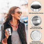 Metal Cup, 10 oz Insulated Tumbler, 12 Pack Double Wall Unbreakable Stackable Water Tumblers Insulated Stainless Steel Cups Premium Drinking Glasses for Travel Camping Home Outdoor - Image 4