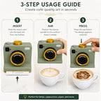 3D Printed Latte Art Camera, Includes 12 Coffee Latte Art Cards (Off White) - Image 4