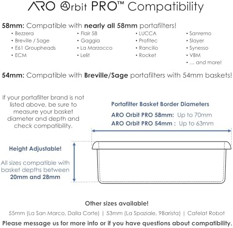 ARO Orbit PRO | 54mm Spirographic Espresso WDT Tool | Plastic Gears - Image 6