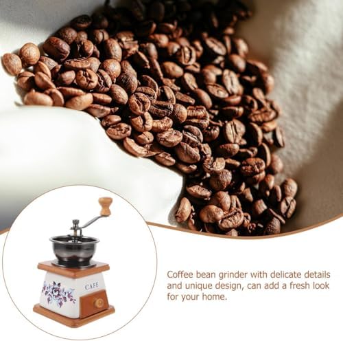 Burr Coffee Grinder Manual Wooden Hand Crank Bar Gift(Trapezoid) - Image 3