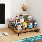 ELITEROO 3 Tier Wooden Retail Display Shelves, Portable Display Rack for Retail Counter Top Craft Shows, 3 Step Corner Tiered Table Display Tower Stand for Cupcake Jewelry Card Sticker Display - Image 6