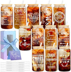 12-Pack Employee Appreciation Gifts Glass Cups, 16oz Coffee Cups by OLSUNOR