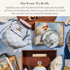 MACKENZIE-CHILDS Whistling Tea Kettle, Light-Blue-and-White Sky Check - Image 2
